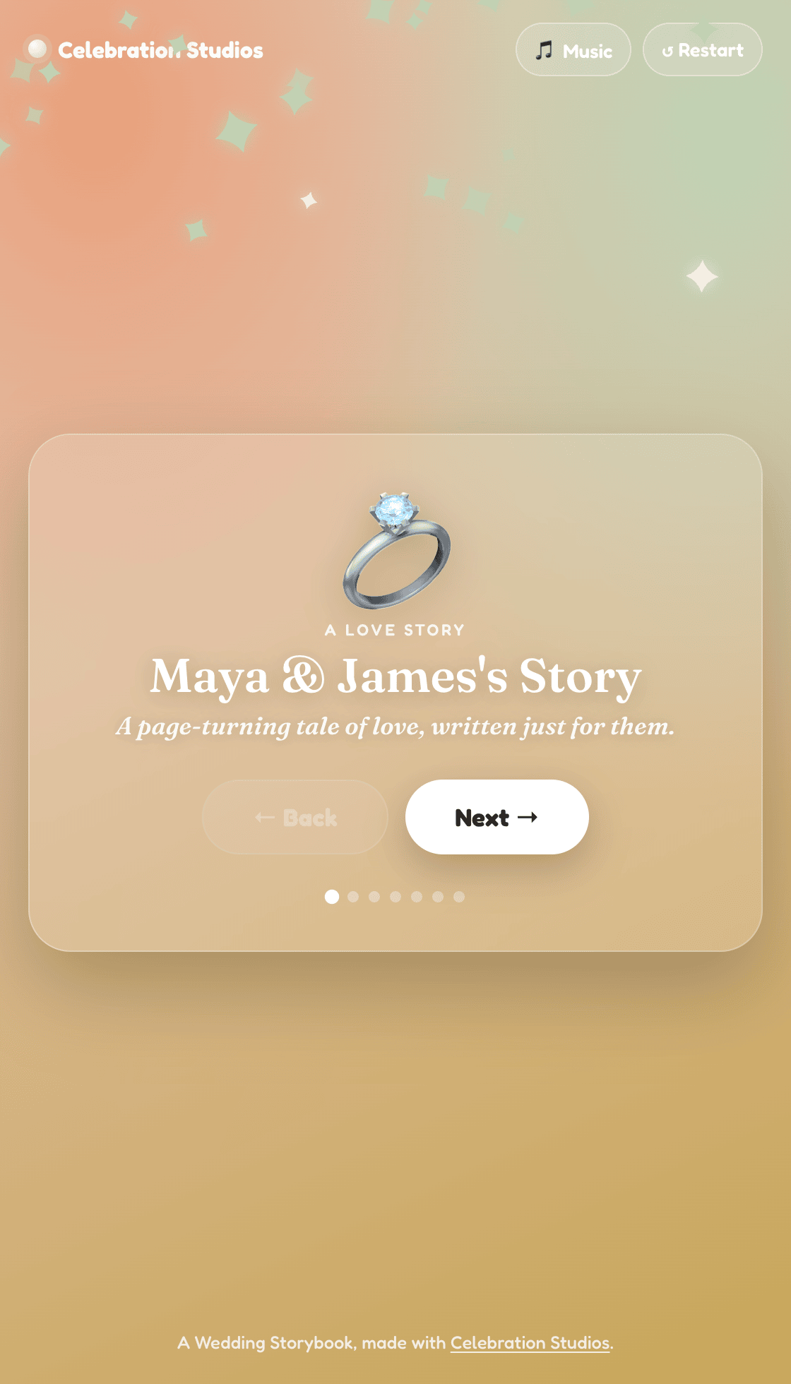 A wedding storybook for Maya and James